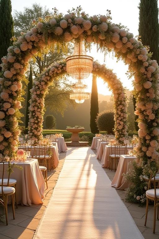 Allestimento floreale per un matrimonio in Toscana